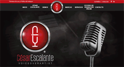 Desktop Screenshot of cesarescalantevoiceover.com