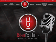 Tablet Screenshot of cesarescalantevoiceover.com